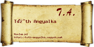 Tóth Angyalka névjegykártya